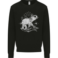 Sacral Style Elephant Meditation Tattoo Art Mens Sweatshirt Jumper Black