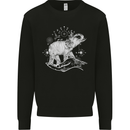 Sacral Style Elephant Meditation Tattoo Art Mens Sweatshirt Jumper Black