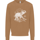 Sacral Style Elephant Meditation Tattoo Art Mens Sweatshirt Jumper Caramel Latte