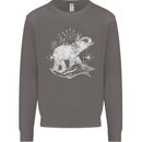Sacral Style Elephant Meditation Tattoo Art Mens Sweatshirt Jumper Charcoal