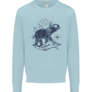 Sacral Style Elephant Meditation Tattoo Art Mens Sweatshirt Jumper Light Blue