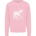 Sacral Style Elephant Meditation Tattoo Art Mens Sweatshirt Jumper Light Pink