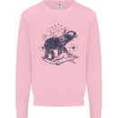 Sacral Style Elephant Meditation Tattoo Art Mens Sweatshirt Jumper Light Pink