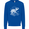 Sacral Style Elephant Meditation Tattoo Art Mens Sweatshirt Jumper Royal Blue