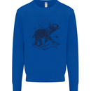Sacral Style Elephant Meditation Tattoo Art Mens Sweatshirt Jumper Royal Blue