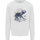 Sacral Style Elephant Meditation Tattoo Art Mens Sweatshirt Jumper White