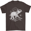 Sacral Style Elephant Meditation Tattoo Art Mens T-Shirt Cotton Gildan Dark Chocolate