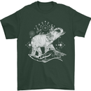 Sacral Style Elephant Meditation Tattoo Art Mens T-Shirt Cotton Gildan Forest Green