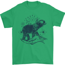 Sacral Style Elephant Meditation Tattoo Art Mens T-Shirt Cotton Gildan Irish Green