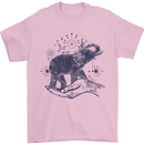 Sacral Style Elephant Meditation Tattoo Art Mens T-Shirt Cotton Gildan Light Pink