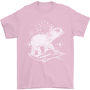Sacral Style Elephant Meditation Tattoo Art Mens T-Shirt Cotton Gildan Light Pink