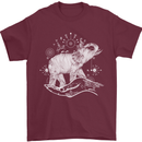 Sacral Style Elephant Meditation Tattoo Art Mens T-Shirt Cotton Gildan Maroon