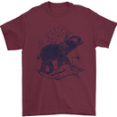 Sacral Style Elephant Meditation Tattoo Art Mens T-Shirt Cotton Gildan Maroon