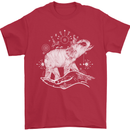 Sacral Style Elephant Meditation Tattoo Art Mens T-Shirt Cotton Gildan Red