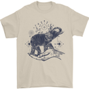 Sacral Style Elephant Meditation Tattoo Art Mens T-Shirt Cotton Gildan Sand