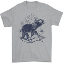 Sacral Style Elephant Meditation Tattoo Art Mens T-Shirt Cotton Gildan Sports Grey