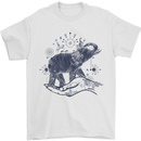 Sacral Style Elephant Meditation Tattoo Art Mens T-Shirt Cotton Gildan White