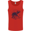 Sacral Style Elephant Meditation Tattoo Art Mens Vest Tank Top Red