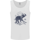 Sacral Style Elephant Meditation Tattoo Art Mens Vest Tank Top White