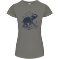 Sacral Style Elephant Meditation Tattoo Art Womens Petite Cut T-Shirt Charcoal
