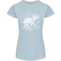 Sacral Style Elephant Meditation Tattoo Art Womens Petite Cut T-Shirt Light Blue