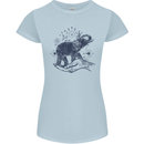 Sacral Style Elephant Meditation Tattoo Art Womens Petite Cut T-Shirt Light Blue