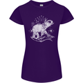 Sacral Style Elephant Meditation Tattoo Art Womens Petite Cut T-Shirt Purple