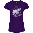 Sacral Style Elephant Meditation Tattoo Art Womens Petite Cut T-Shirt Purple