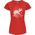 Sacral Style Elephant Meditation Tattoo Art Womens Petite Cut T-Shirt Red