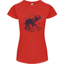 Sacral Style Elephant Meditation Tattoo Art Womens Petite Cut T-Shirt Red