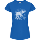 Sacral Style Elephant Meditation Tattoo Art Womens Petite Cut T-Shirt Royal Blue