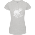 Sacral Style Elephant Meditation Tattoo Art Womens Petite Cut T-Shirt Sports Grey