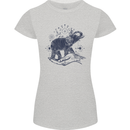 Sacral Style Elephant Meditation Tattoo Art Womens Petite Cut T-Shirt Sports Grey