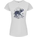 Sacral Style Elephant Meditation Tattoo Art Womens Petite Cut T-Shirt White
