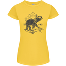Sacral Style Elephant Meditation Tattoo Art Womens Petite Cut T-Shirt Yellow