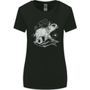 Sacral Style Elephant Meditation Tattoo Art Womens Wider Cut T-Shirt Black