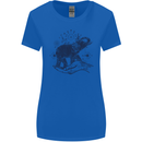 Sacral Style Elephant Meditation Tattoo Art Womens Wider Cut T-Shirt Royal Blue