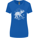 Sacral Style Elephant Meditation Tattoo Art Womens Wider Cut T-Shirt Royal Blue