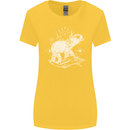 Sacral Style Elephant Meditation Tattoo Art Womens Wider Cut T-Shirt Yellow