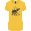 Sacral Style Elephant Meditation Tattoo Art Womens Wider Cut T-Shirt Yellow