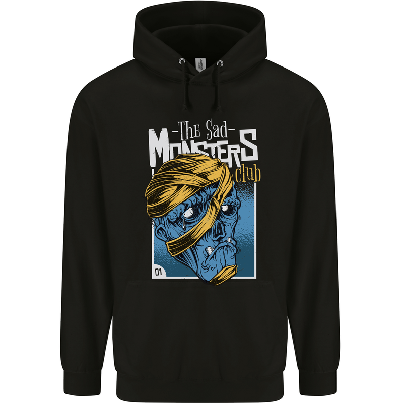 Sad Monster Club Zombie Halloween Childrens Kids Hoodie Black