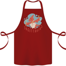 Sagittarius Dinosaur Pterosaurs Star Sign Cotton Apron 100% Organic Maroon