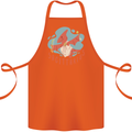 Sagittarius Dinosaur Pterosaurs Star Sign Cotton Apron 100% Organic Orange