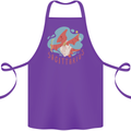 Sagittarius Dinosaur Pterosaurs Star Sign Cotton Apron 100% Organic Purple