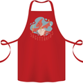 Sagittarius Dinosaur Pterosaurs Star Sign Cotton Apron 100% Organic Red