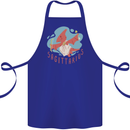 Sagittarius Dinosaur Pterosaurs Star Sign Cotton Apron 100% Organic Royal Blue