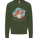 Sagittarius Dinosaur Pterosaurs Star Sign Kids Sweatshirt Jumper Forest Green
