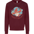Sagittarius Dinosaur Pterosaurs Star Sign Kids Sweatshirt Jumper Maroon