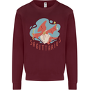 Sagittarius Dinosaur Pterosaurs Star Sign Kids Sweatshirt Jumper Maroon