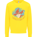 Sagittarius Dinosaur Pterosaurs Star Sign Kids Sweatshirt Jumper Yellow